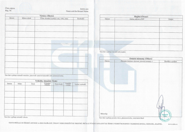 Froufrou pedigree page1